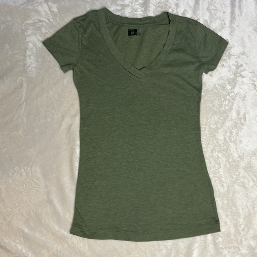 3 BDG V-Neck Tees (Olive Green, Teal Blue and White) - Picture 4 of 9